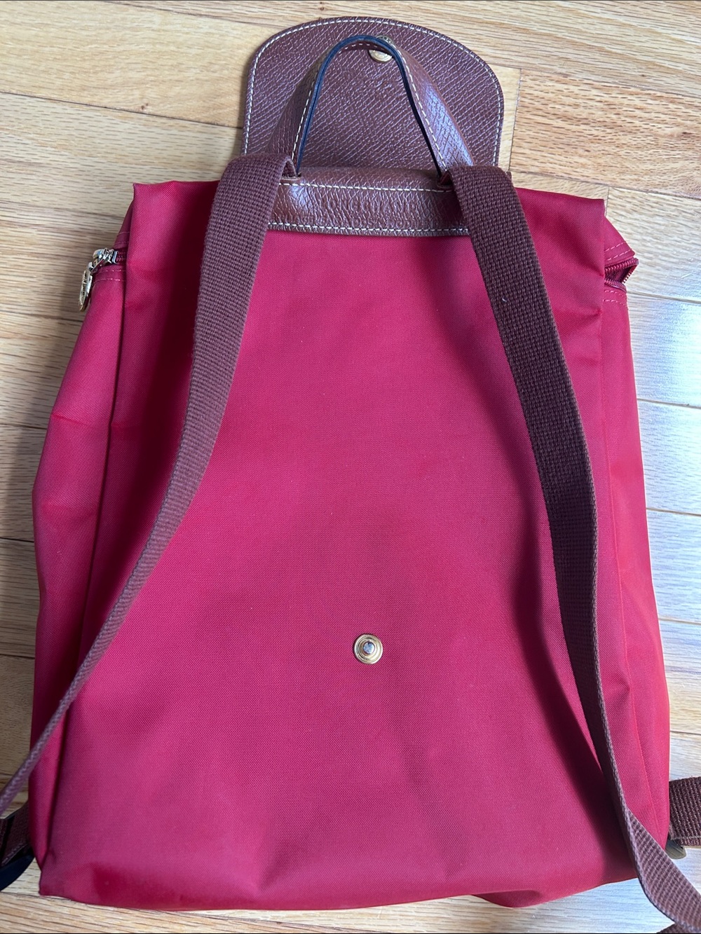 Longchamp Red Classic Nylon Backpack - Picture 4 of 7